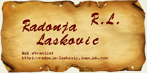 Radonja Lasković vizit kartica